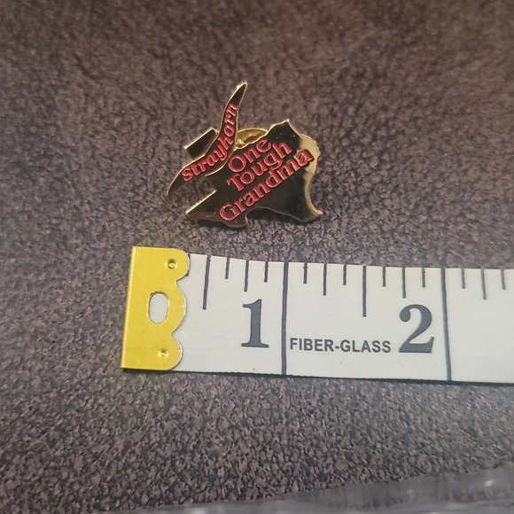 Stray horn one tough grandma Texas pin brooch golden - Picture 2 of 3